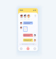 internet messaging application smartphone vector image