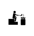 man in the sauna icon bathroom and element vector image