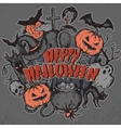 sketch halloween characters vector image vector image