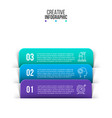 abstract infographics number options template vector image vector image