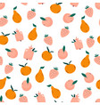 bright seamless pattern with juicy ripe fruits vector image