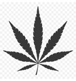 cannabis leaf hem icon natural hemp textile vector image