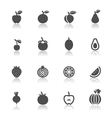 fruits and vegetables icons vector image