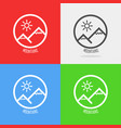 set of logos with swiss alps vector image