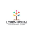 star tree logo design concept template vector image vector image