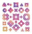 bright celtic knots isolated on white background vector image vector image