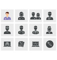 doctor and nurse icons set black vector image vector image
