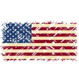 american grunge flag vector image