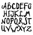hand drawn alphabet black vector image