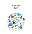 podcast banner with copy space various vector image vector image