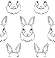 rabbit seamless pattern vector image