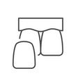 dental veneer line outline icon vector image