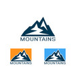logo mountain in flat style icon silhouette vector image