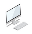 modern computer with big thin monitor vector image