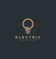 light bulb icon electricity logo flat vector image