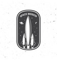 space mission logo badge patch concept vector image