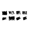 black paint ink brush stroke vector image vector image