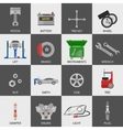 car service icons set vector image vector image