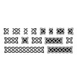 celtic borders and knots traditional vector image