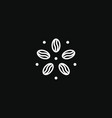 coffee round logo modern concept bean vector image
