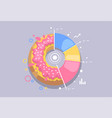 donut icon creative infographic vector image