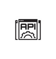 settings api icon flat design vector image