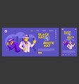 black vs white hat seo landing page template set vector image