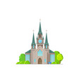 catholic church icon antique building vector image