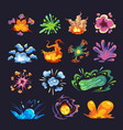 cartoon explosion set vector image vector image