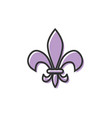 fleur de lis icon design template isolated vector image