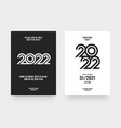 happy new year 2022 and merry christmas layout vector image vector image