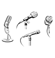 music microphones vector image