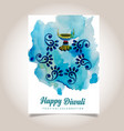 watercolor diwali poster vector image vector image