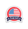flag day badge with headline vector image