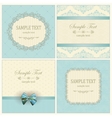 invitation cards with pattern vector image