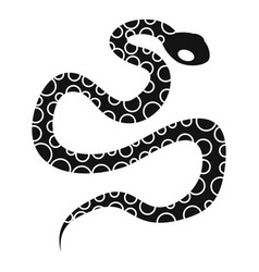 Python snake icon simple style Royalty Free Vector Image
