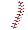 baseball lace background vector image vector image
