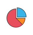 pie chart icon vector image vector image
