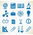 symbols of education vector image vector image
