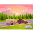 a mountain landscape vector image