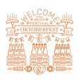 oktoberfest design welcome to the beer festival vector image