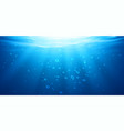 underwater background water surface ocean or sea vector image