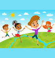 globe kids children earth day vector image vector image