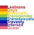 lgbt concept motivating phrase in colors vector image