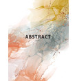watercolor abstract orange yellow texture vector image