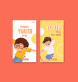youth day instagram template design vector image vector image