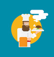 chef flat design vector image