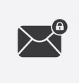mail icon with padlock sign vector image vector image