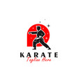 taekwondo sport logo vector image