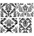 damask patterns set vector image